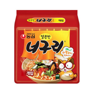 Nongshim 農心 小浣熊海鮮烏龍麵 香辣 （5包／一袋） 韓國泡麵／韓國拉麵／韓式泡麵／韓式拉麵