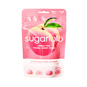 Sugarlolo 零卡水蜜桃夾心軟糖 （45g／夾鏈包裝） 韓國糖果