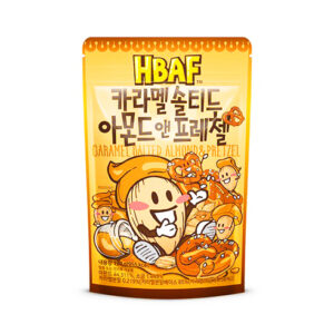 HBAF 杏仁果 焦糖蝴蝶餅乾杏仁果 （190g／大包） hbaf杏仁果／韓國杏仁果／韓國堅果